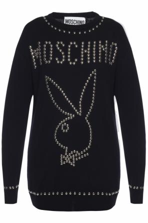 Sweter z logo wysadzanym ćwiekami, zdjęcie 1 Sweter z logo wysadzanym ćwiekami od Moschino